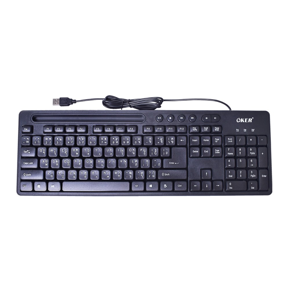 OKER K-758 OKER MULTIMEDIA KEYBOARD USB KB-UB-OK-758BK