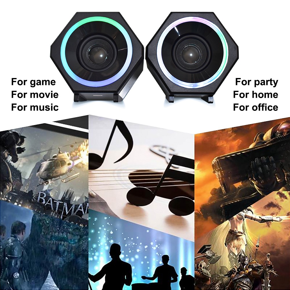 OKER SP-859 MULTIMEDIA SPEAKERS ไฟเรืองแสง 3w. x2 SP-OK-20-859XX