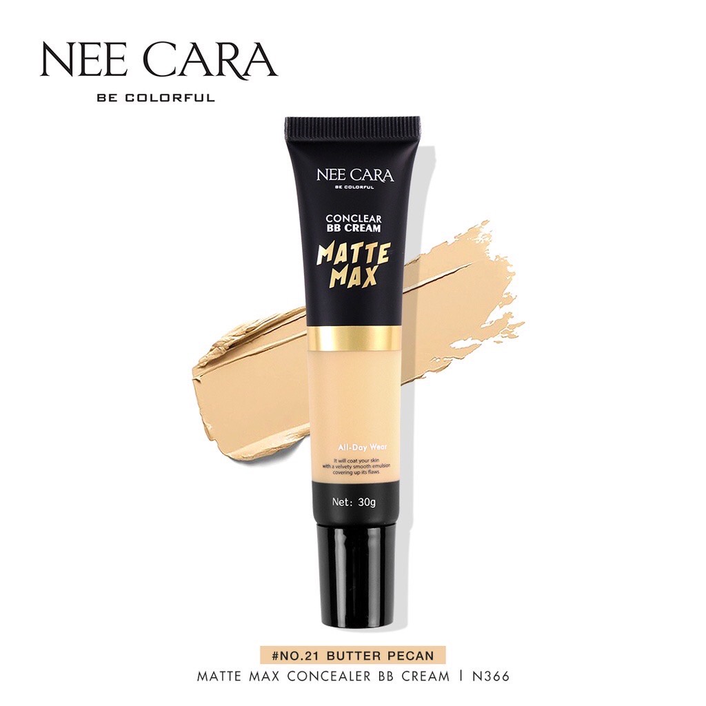 NEE CARA MATTE MAX CONCEALER BB CREAM N366 นีคารา คอนซีลเลอร์ บีบีครีม เนื้อแมทซ์