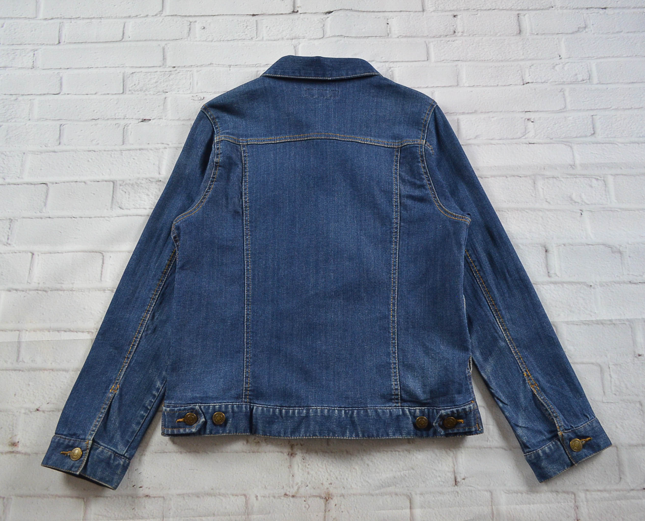 C.O.L.Z.A อกจริง36' (S) เสื้อแจ็คเก็ตยีนส์ เสื้อยีนส์แขนยาวหญิง ผ้ายืดสีเข้ม ผ้านุ่มมากใส่สบาย มีเป๋าข้าง