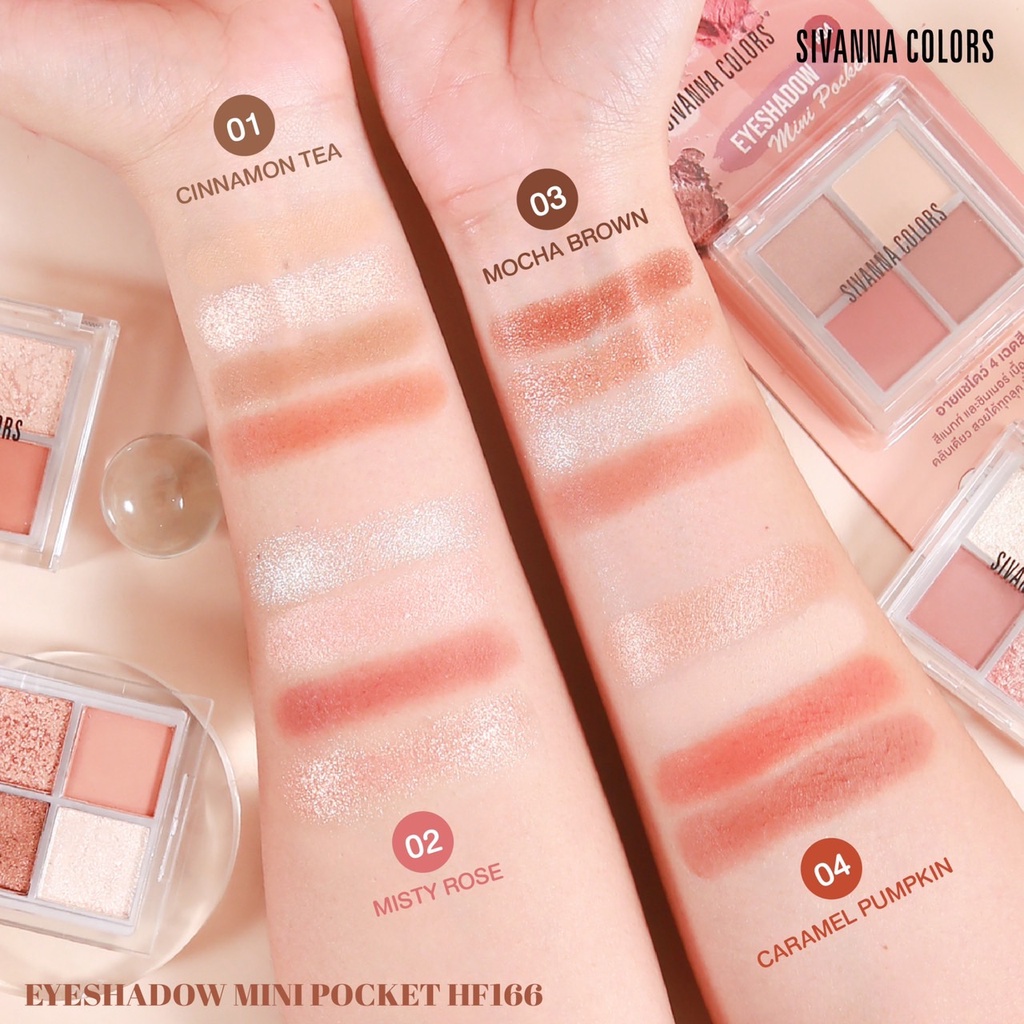 Sivanna Eyeshadow Mini Pocket HF166 มินิ อายแชโดว์ 5.6กรัม ซีวันนา