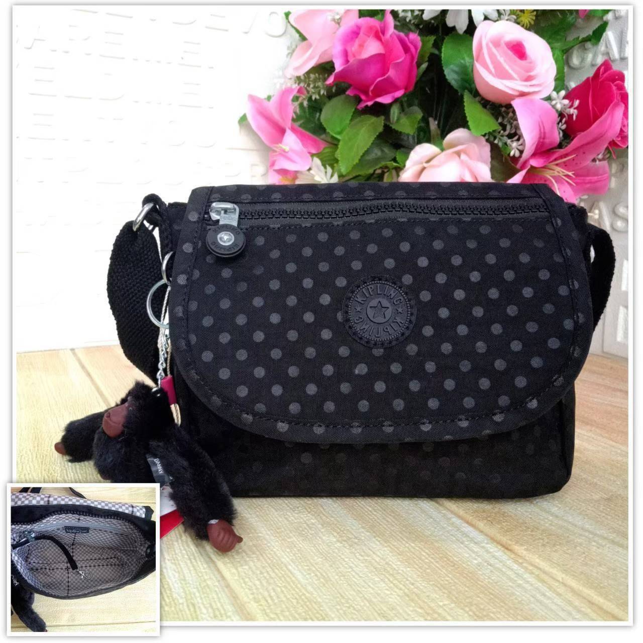 กระเป๋าสะพายไฮโซเท่ห์ๆ เก๋ๆ แบรนด์เนมคิปลิ้งค์สีดำ สีเทา สีแดง KIPLING SABIAN CROSSBODY MINI BAG