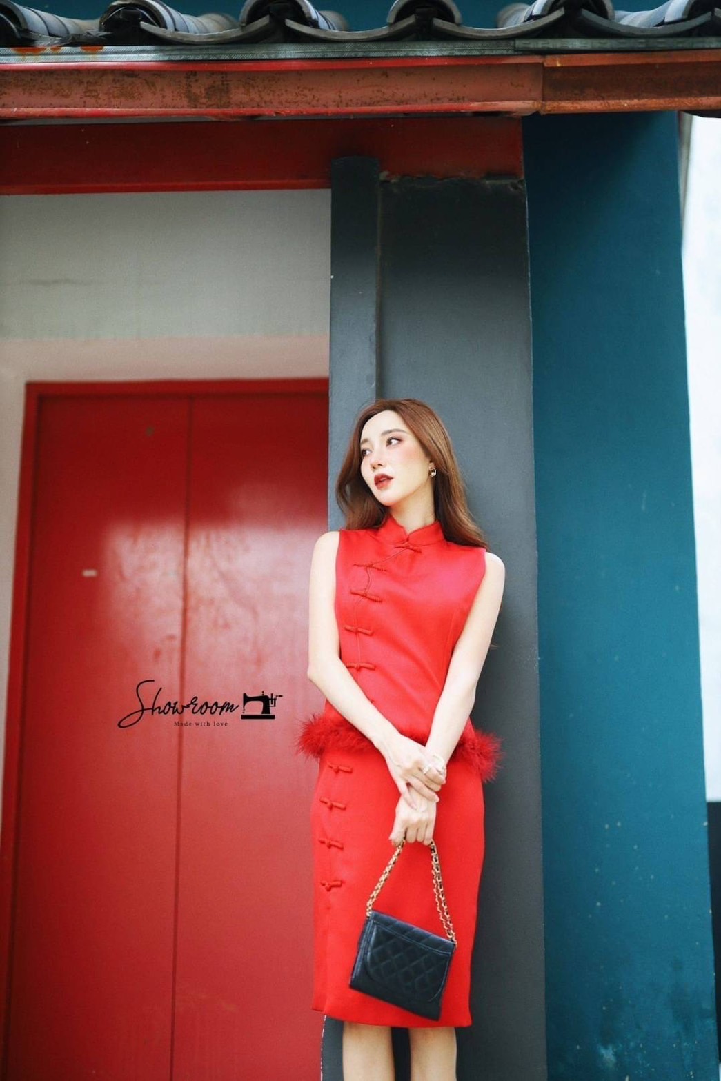 𝑪𝒉𝒊𝒏𝒆𝒔𝒆 𝒇𝒆𝒂𝒕𝒉𝒆𝒓 𝒔𝒌𝒊𝒓𝒕 𝒔𝒆𝒕 เรียบหรูดูแพงกับกี่เพ้าเซ็ตรุ่นนี้ แต่งขนดูมีดีเทลค่ะ