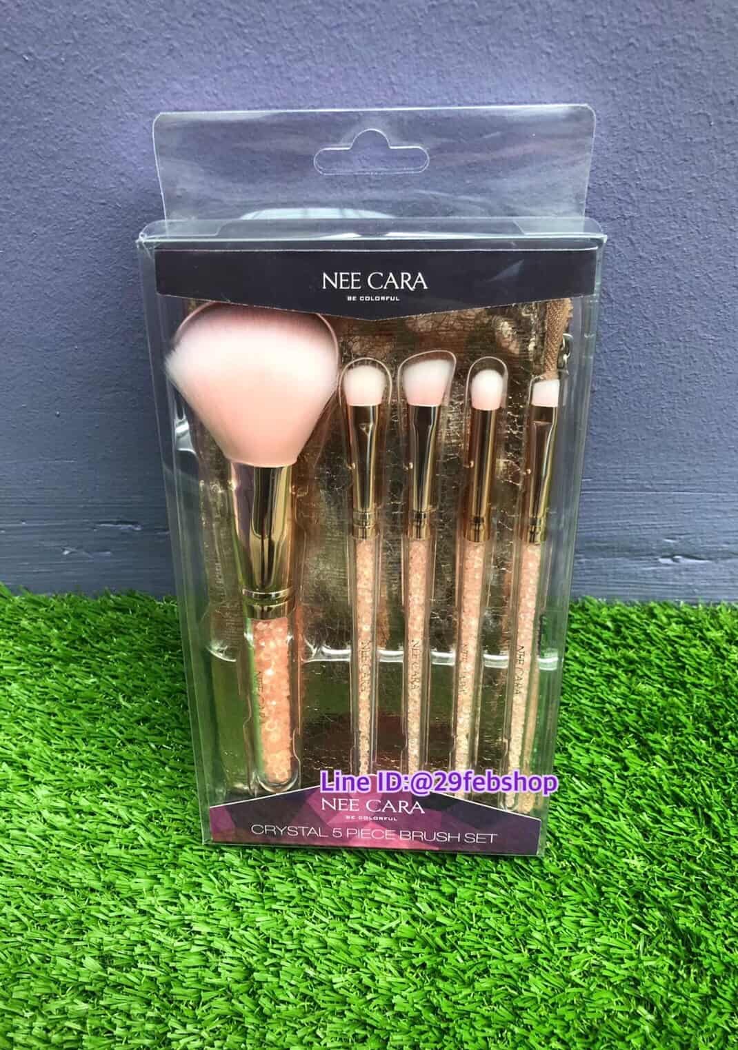 NEE CARA BE COLORFUL CRYSTAL 5 PIECE BRUSH SET N117