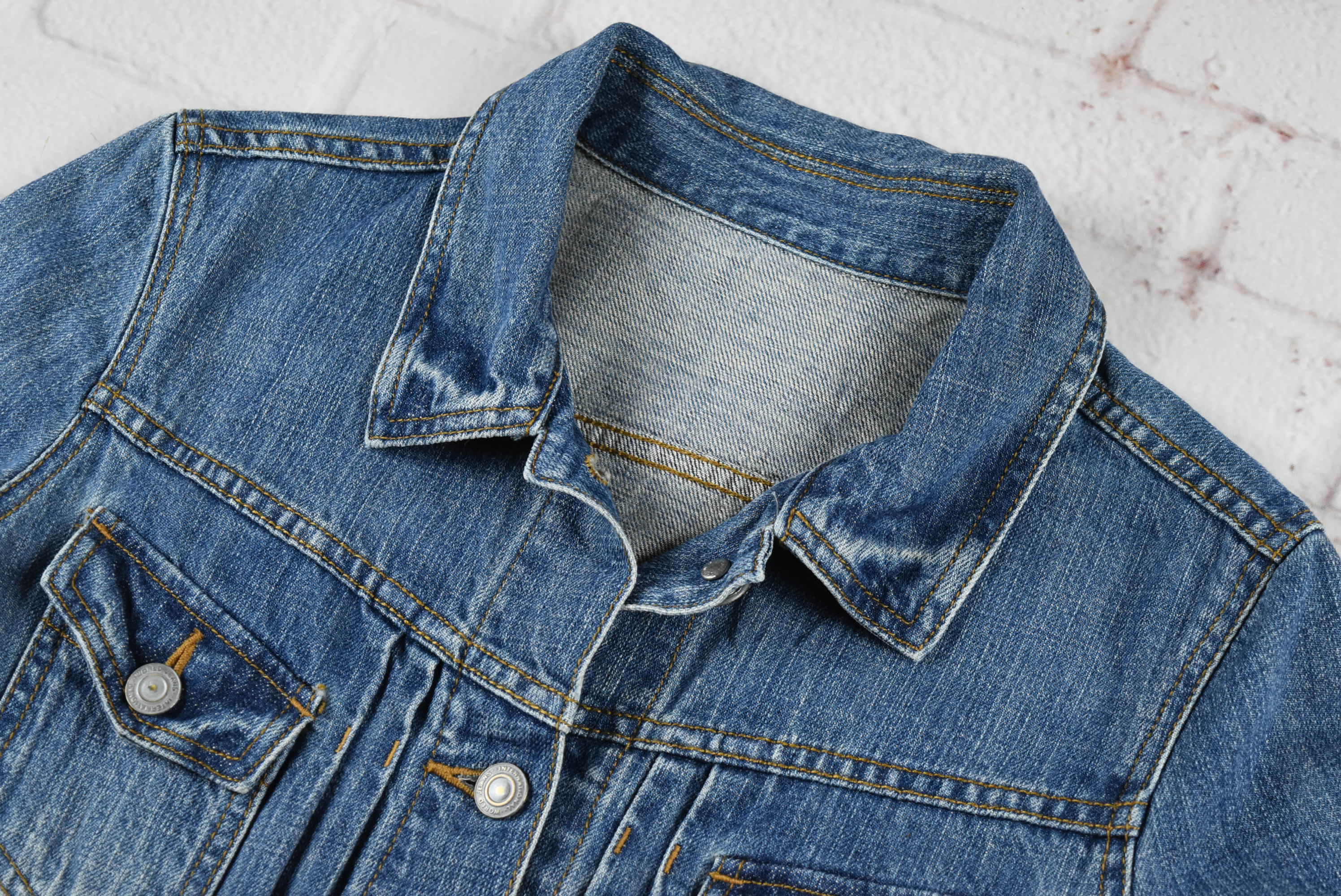 Versean อกจริง 37 ไซส์ M เสื้อแจ็คเก็ตยีนส์ แขนยาว ผู้หญิง ทรงสวยใส่สบาย มีกระเป๋าข้าง