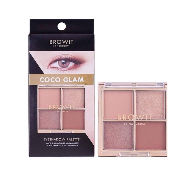 BROWIT NUDE EYEPALETTE 1gX 4สี อายแชโดว์ พาเลต 4 สี จาก Browit