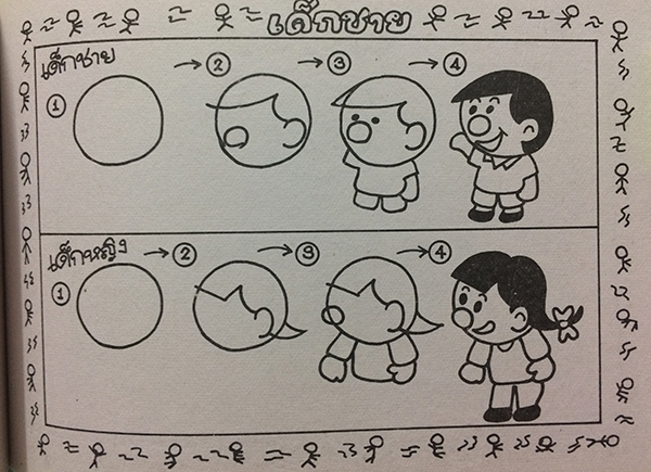 แบบเขียนภาพการ์ตูนอย่างง่ายๆ แนวทันสมัย ไทย-ญี่ปุ่น