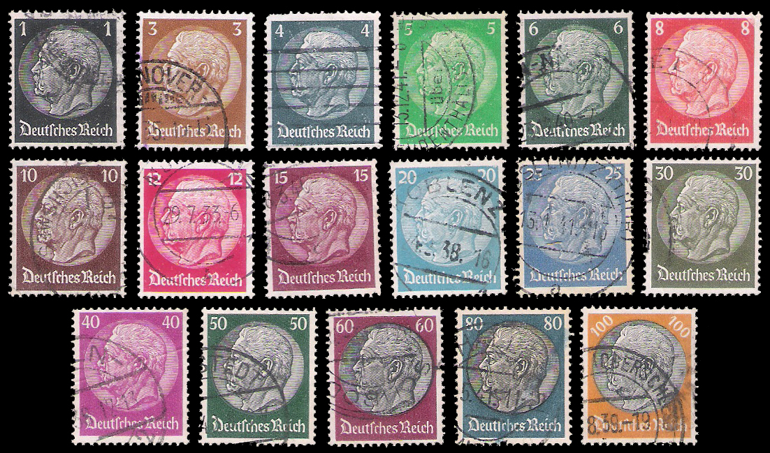 1933-1936 Germany Set of 17s