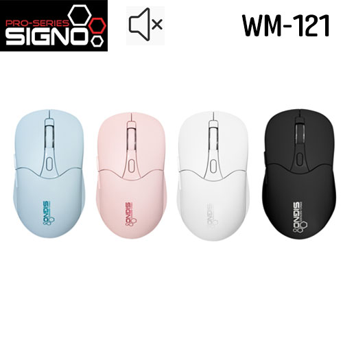 WM-121 SIGNO 10M. WIRELESS MOUSE ไร้เสียงคลิก MO-SI-WL-121XX