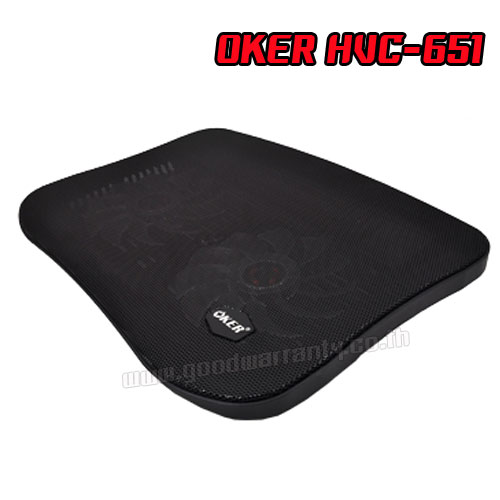 OKER HVC-651 OKER 2 Big FAN NOTEBOOK มีไฟ HVC651 FA-OK-NB-651BK