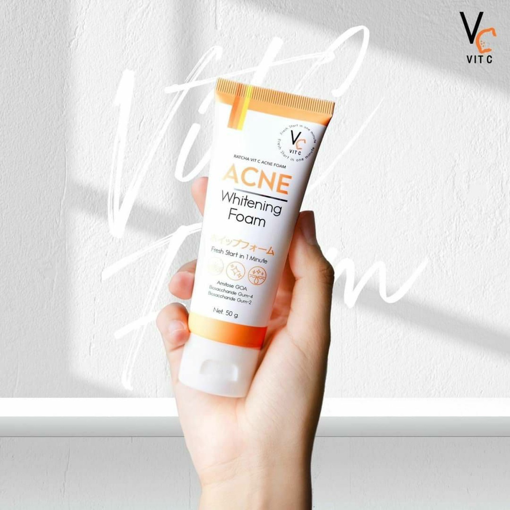 VC Vit C Acne Foam 50g วิตซี แอคเน่โฟม สูตรลดสิว แบบหลอด