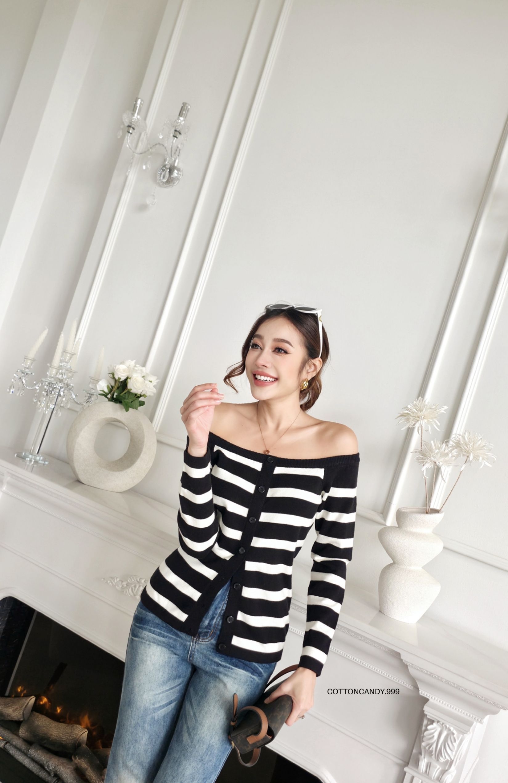 Tag#cottoncandy เสื้อแฟชั่น งานไหมทอเนื้อดีมากๆ ทรงปาดไหล่สวย ใส่แล้วดูดีสุดๆแน่นอนคร่าาา