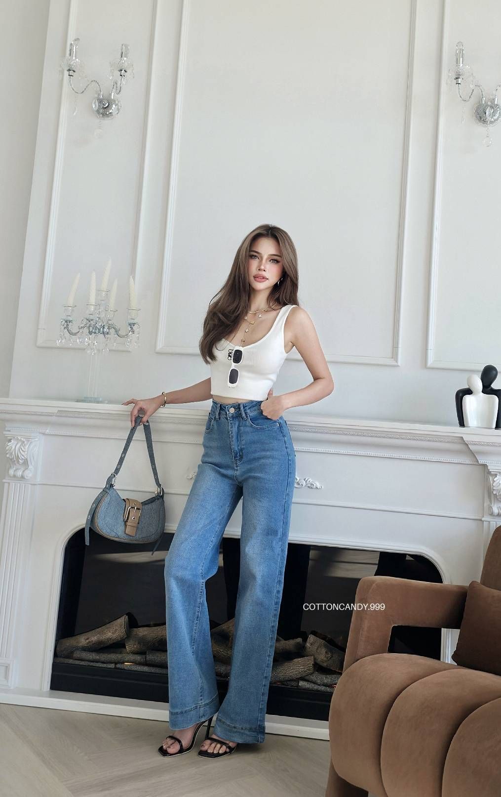 COTTONCANDY ยีนส์เกรดพรีเมี่ยมเท่านั้น เนื้อผ้ามีความยืดหยุ่นใส่สบายสุดๆ ฟอกสีสวย ลายเฟดสวย ใส่แล้วดูเพรียวสุดๆคร่าาาาา