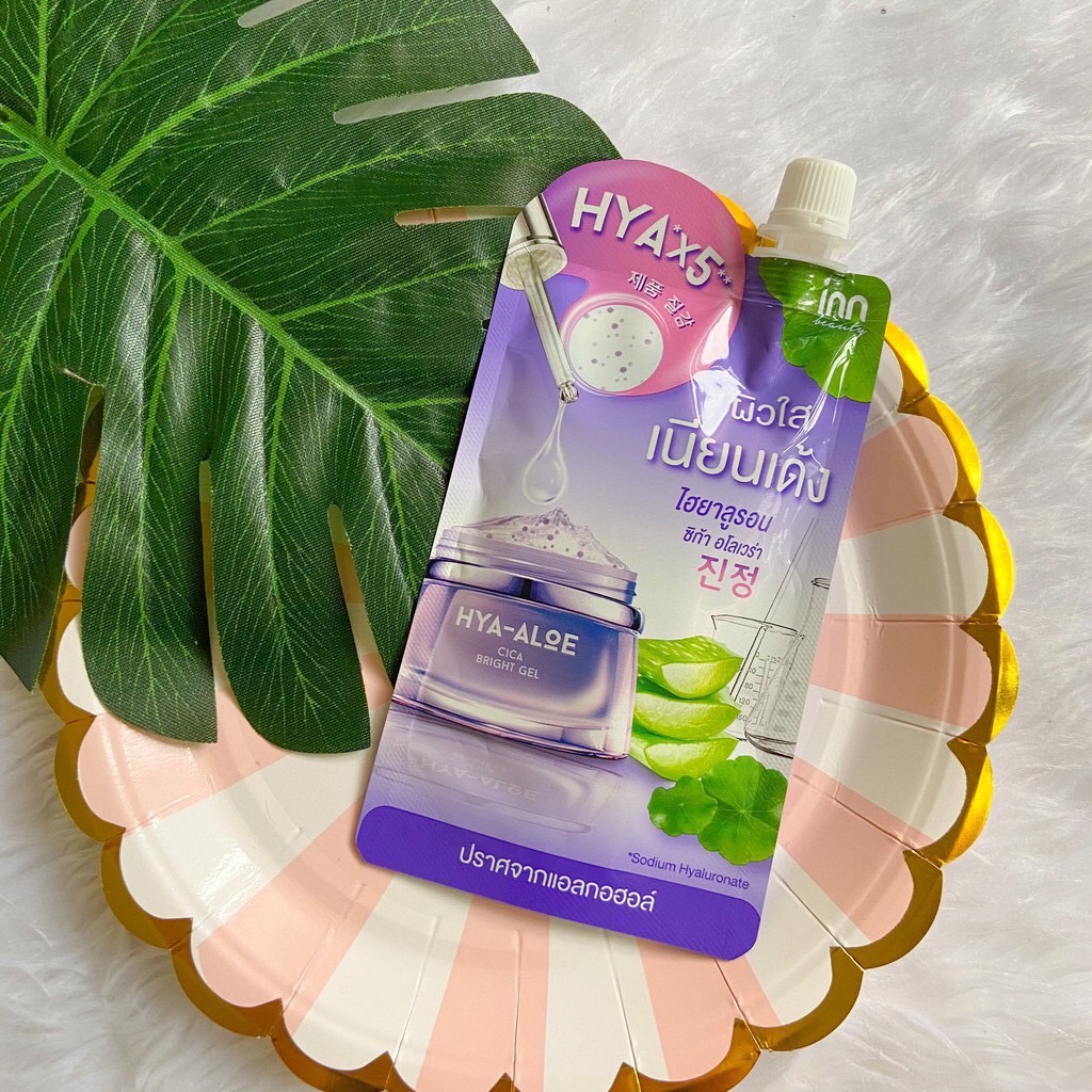 (1ซอง) Inn Beauty HYA-ALOE Cica Bright Gel อินน์ บิวตี้ ไฮยา-อโล ซิกก้า ไบรท์ เจล