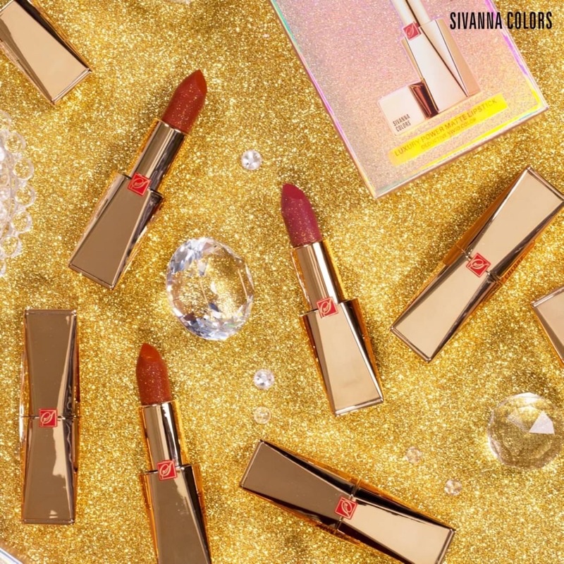 SIVANNA COLORS LUXURY POWER MATTE LIPSTICK HF5023 ลิปสติกเนื้อเวลเวทแมท ซีเวนน่า คัลเลอร์ ลิปสติกเนื้อแมท