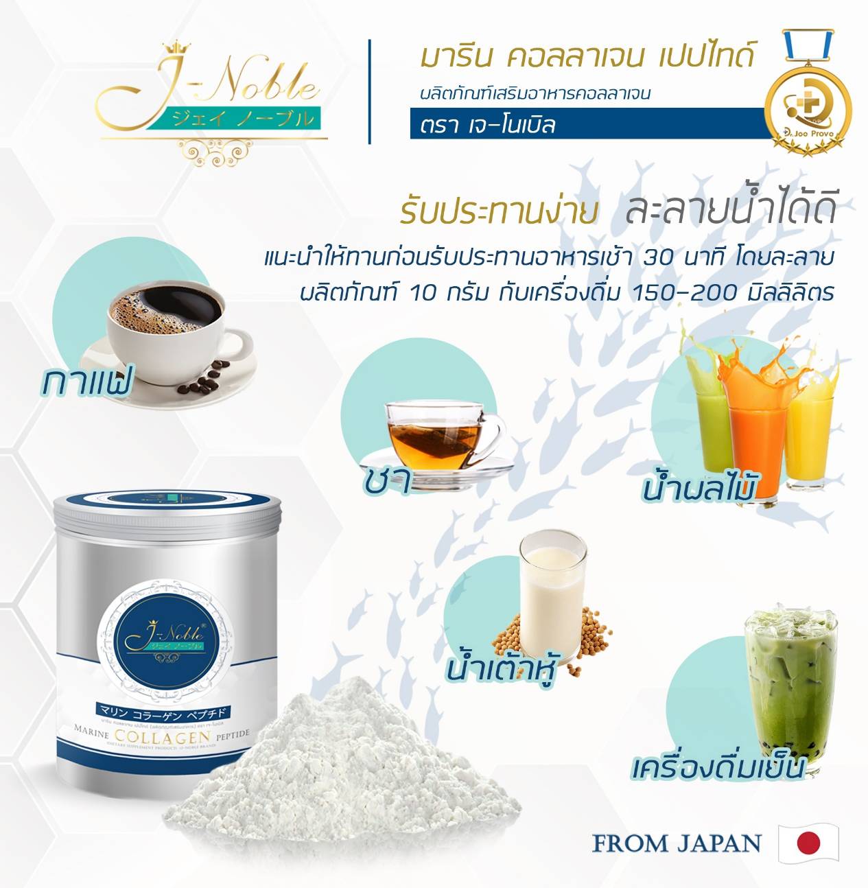 คุณแม่หลังคลอด ไหนจะผมร่วง ไหนจะแคลเซียมที่ต้องการมากกว่าคนปกติถึง 2 เท่าJ-Noble Collagen คอลลาเจน ไดเปปไทด์ Type I & II