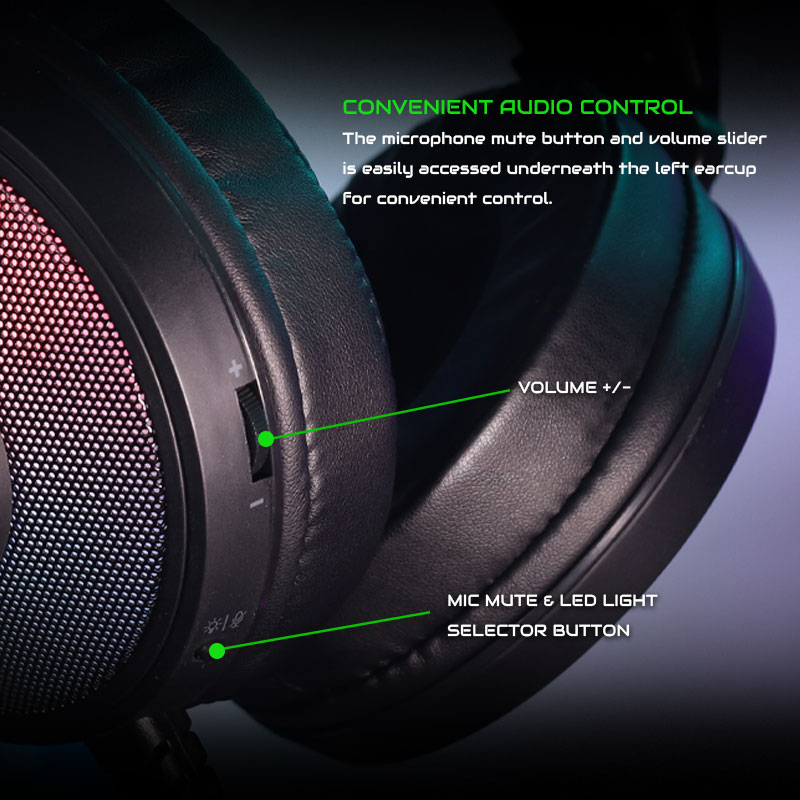 EGA TYPE H4 HEADPHONE + MIC USB มีไฟ SKU-01628