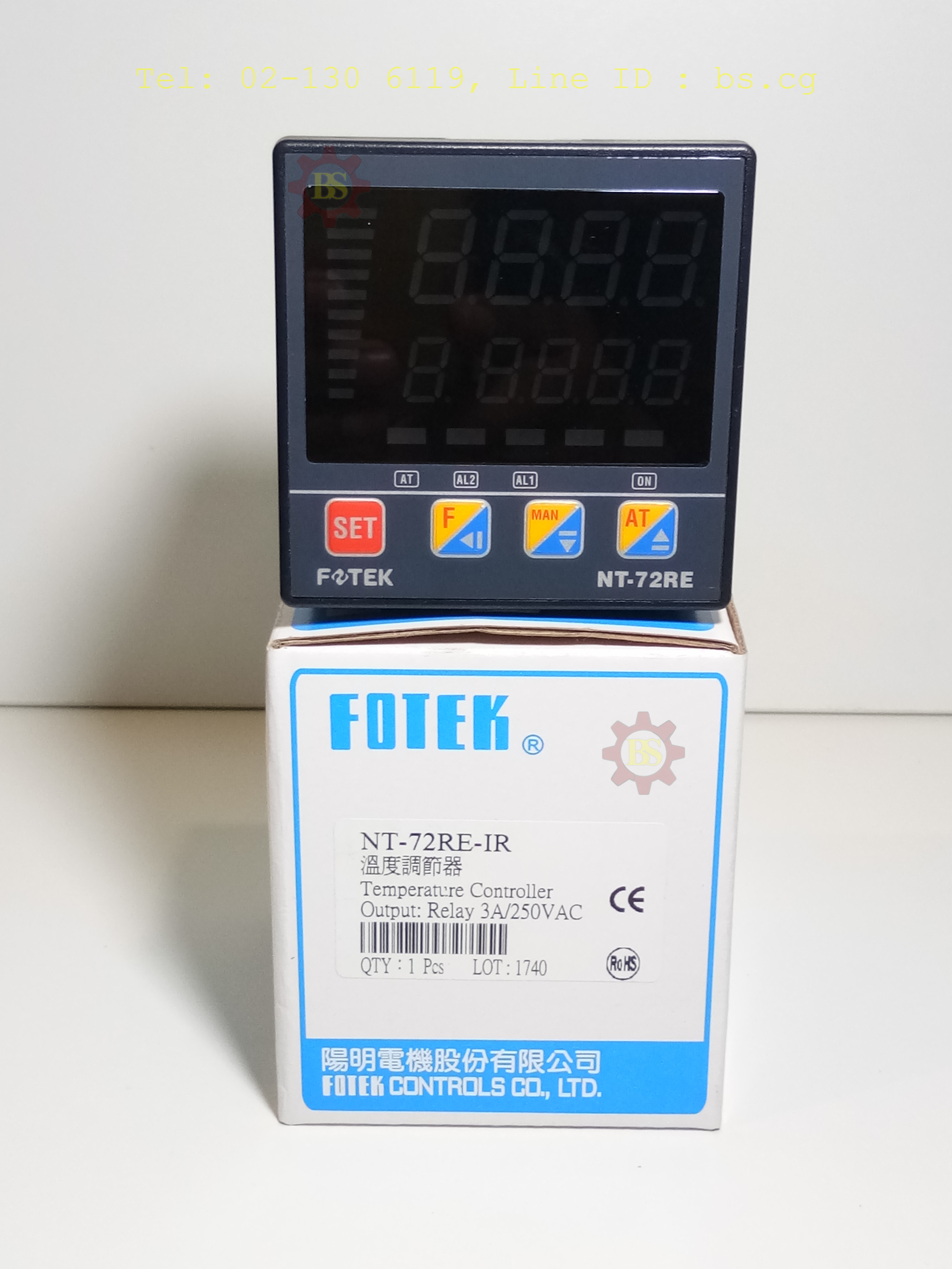 FOTEK : Temperature Controller Output:Relay 3A/250VAC NT-72RE-IR