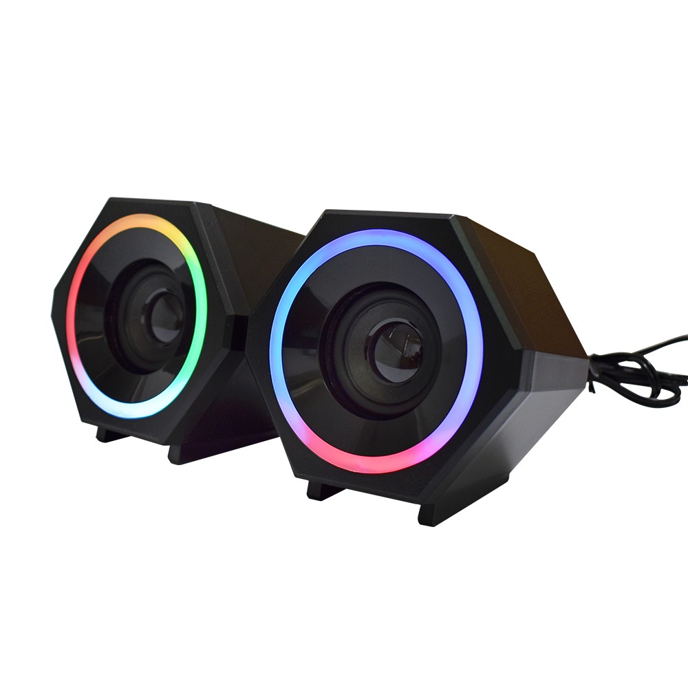 OKER SP-859 MULTIMEDIA SPEAKERS ไฟเรืองแสง 3w. x2 SP-OK-20-859XX