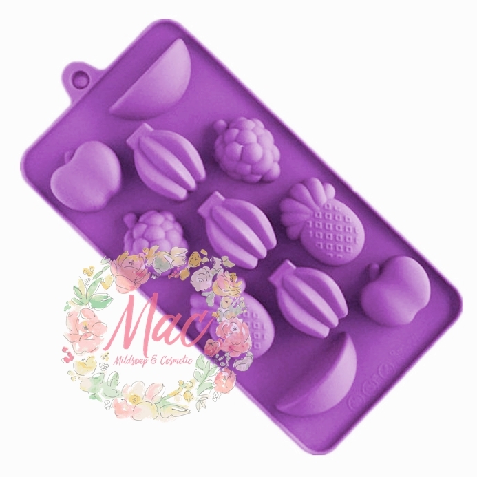 พิมพสบู่ซิลิโคน NATURE FRUIT 10 กรัม / 12 หลุม