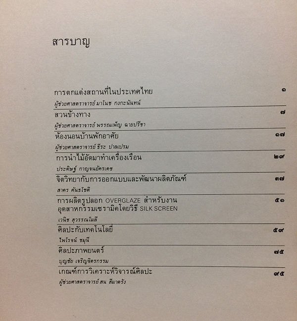 รวมบทความวิชาการมัณฑนศิลป์ 2527