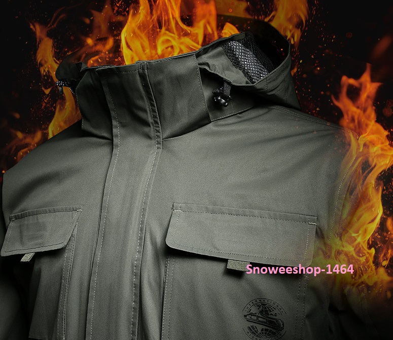 แจ็คเก็ตผู้ชายเสื้อผ้าใส่ไปหิมะซับขนแกะด้านในอีกตัว มาพร้อมฟังก์ชั่นครบจบในตัวเดียว กันหนาว กันลม กันหยดน้ำ ใส่เล่นสกีกันหนาวติดลบ มี 4 สี M ถึง 5XL