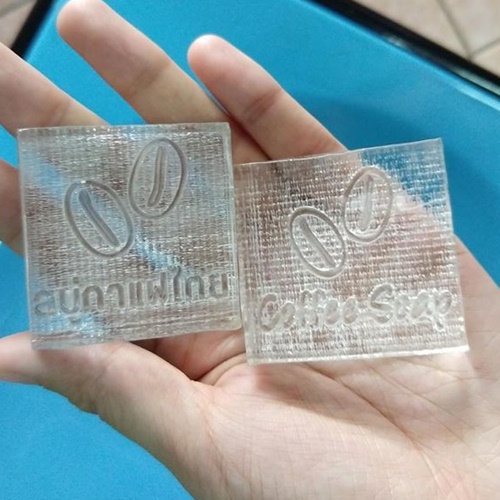 COFFEE THAI SOAP STAMP /สบู่กาแฟไทย/4 x 4 CM.
