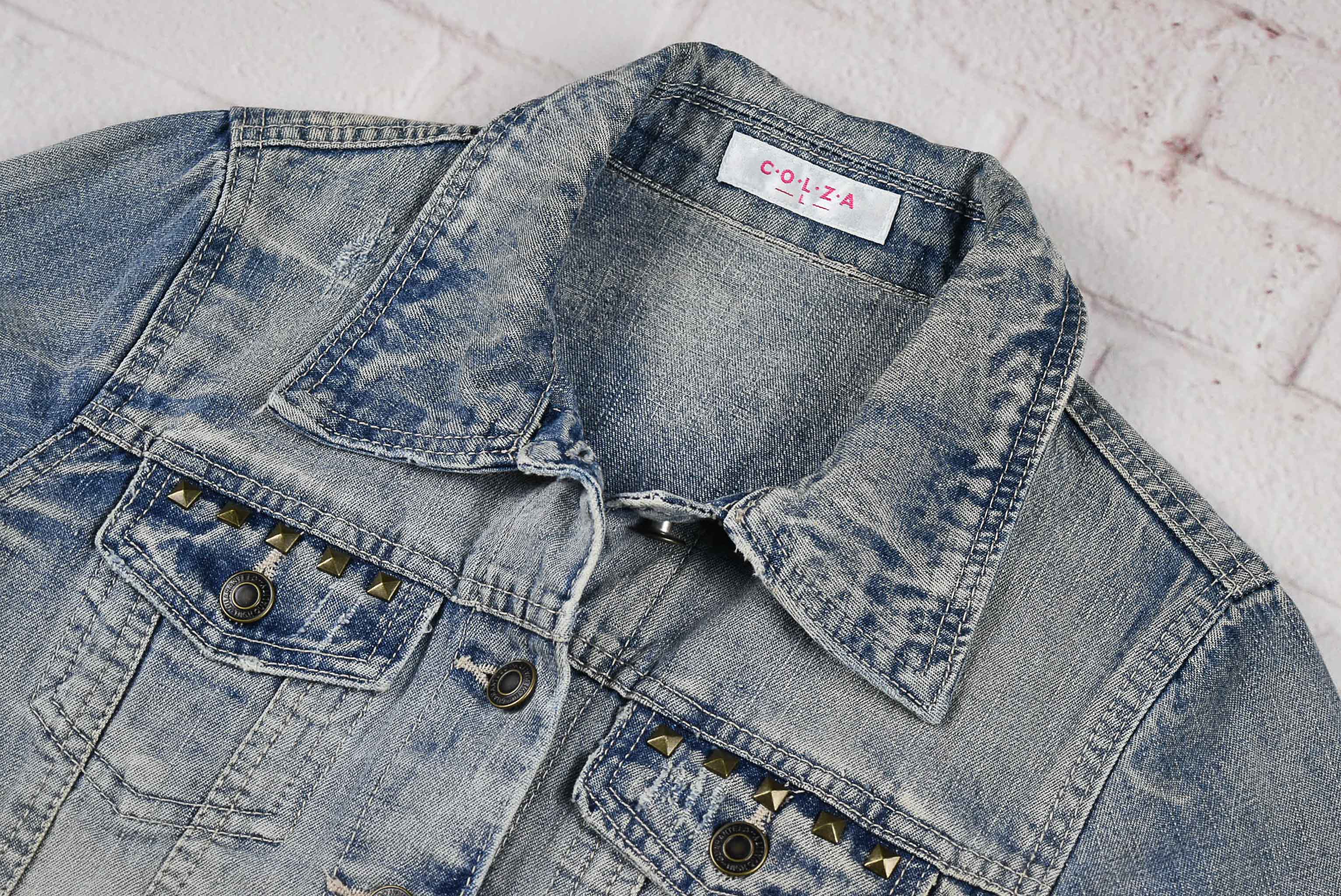 "เสื้อเด็ก" C.O.L.Z.A อกจริง 33 ไซส์ 150 เสื้อแจ็คเก็ตยีนส์ แขนยาว เด็กหญิงชาย สีฟอกซีด สวยเก๋ มีสไตล์ ใส่คลุมกันแดด