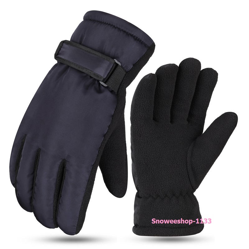 ถุงมือสกี ถุงมือกันหิมะ กันหนาวใส่ติดลบพร้อมสายปรับขนาดใส่ได้ทั้งผู้ชายและผู้หญิง พร้อมทัชสกรีนเฉพาะสีดำ มี 5 สี