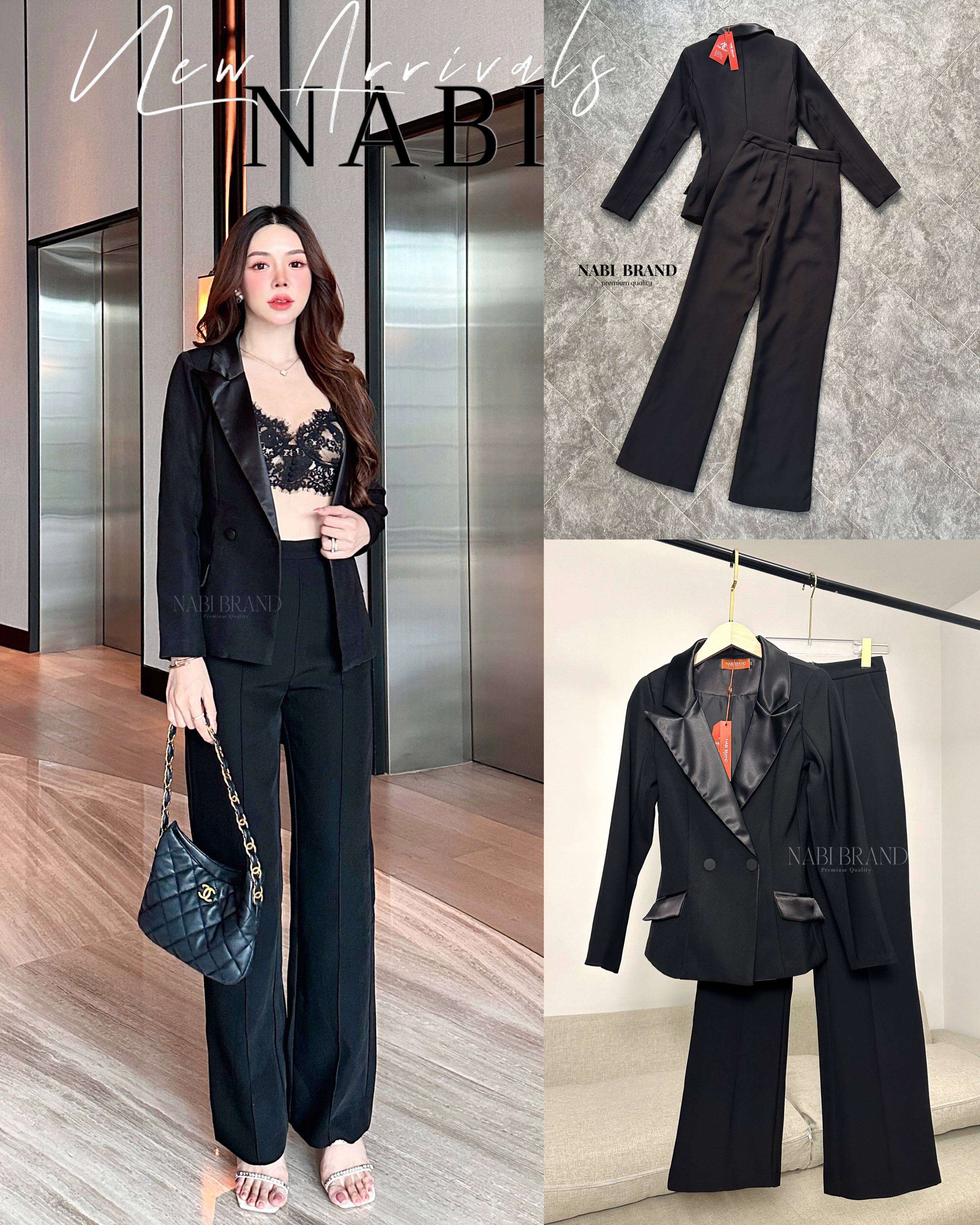 setsuit เสื้อ+กางเกง เป็นอีกรุ่นที่แนะนำมาก ใส่ออกมาดูผอม สมาร์ทผู้ดีสุด รุ่นนี้ใช้ผ้าทอพิเศษ ไม่ยับง่าย Texture ของผ้าคือมีความหรูหรามากกก ตัวเสื้อออกแบบให้มีกระดุมปั้มผ้าเดียวกับสูท 1 เม็ดติดได้จริง กระเป๋าจริง ##สูทสีดำ #สูทสีดำออกงาน #สูทสีดำใส่ทำงาน