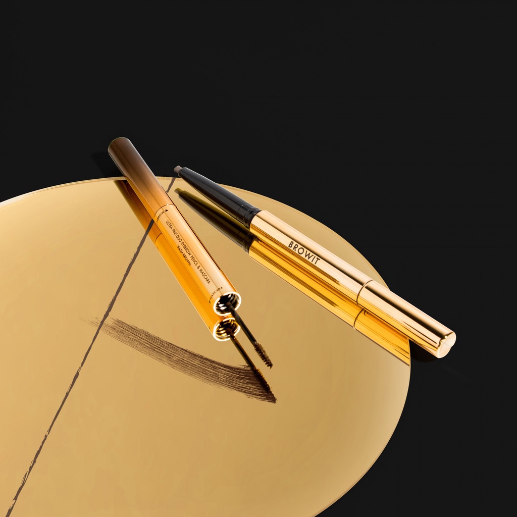 Browit Ultra Fine Duo Eyebrow Pencil & Mascara 0.16g+1.26g เขียนคิ้ว มาสคาร่า บราวอิท