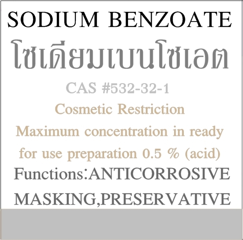 SODIUM BENZOATE โซเดียมเบนโซเอต