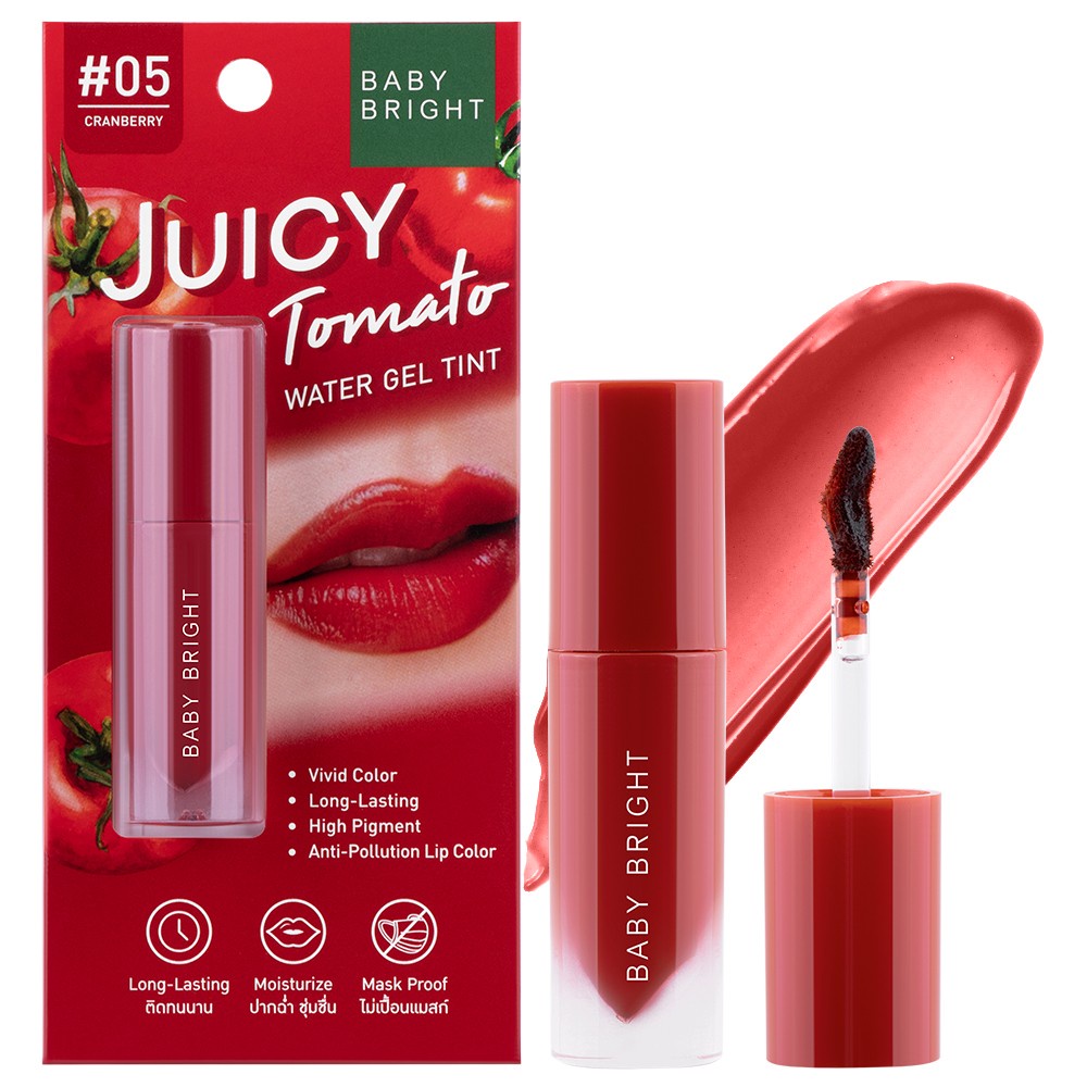 Baby Bright Juicy Tomato Water Gel Tint 2.5g ลิปทิ้นท์ ลิปมะเขือเทศ เบบี้ไบร์ท