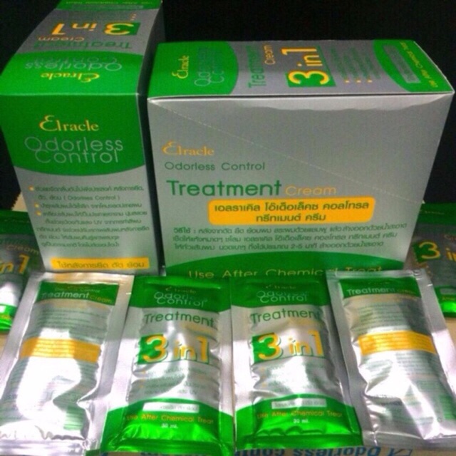 (ยกกล่อง 24ซอง) Elracle Odorless Control Treatment (Green Bio Super) กรีนไบโอ ซองสีเขียวทรีทเมนต์(
