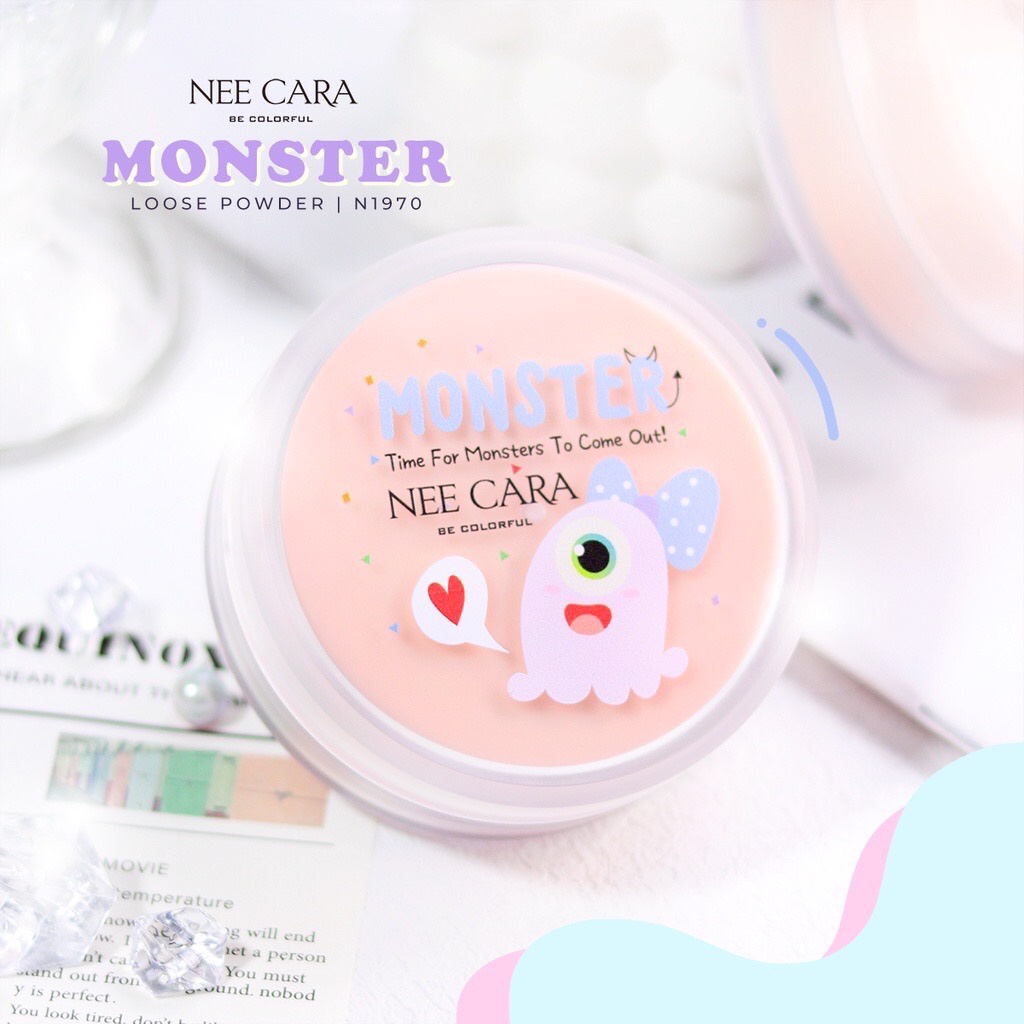 Nee Cara Monster Loose Powder 12กรัม N1970 แป้งฝุ่น นีคารา มอนสเตอร์ ลูส พาวเดอร์
