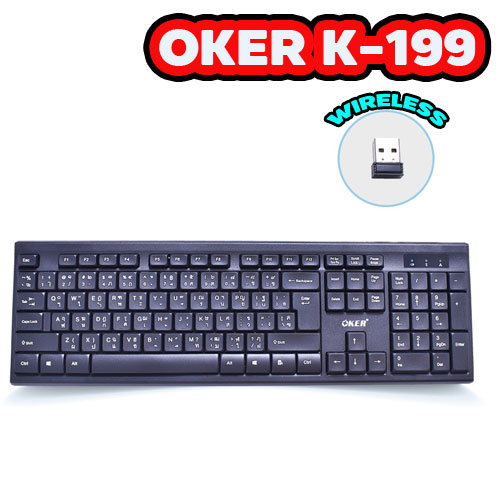 K199 OKER KEYBOARD Wireless KB-UB-OK-K199B