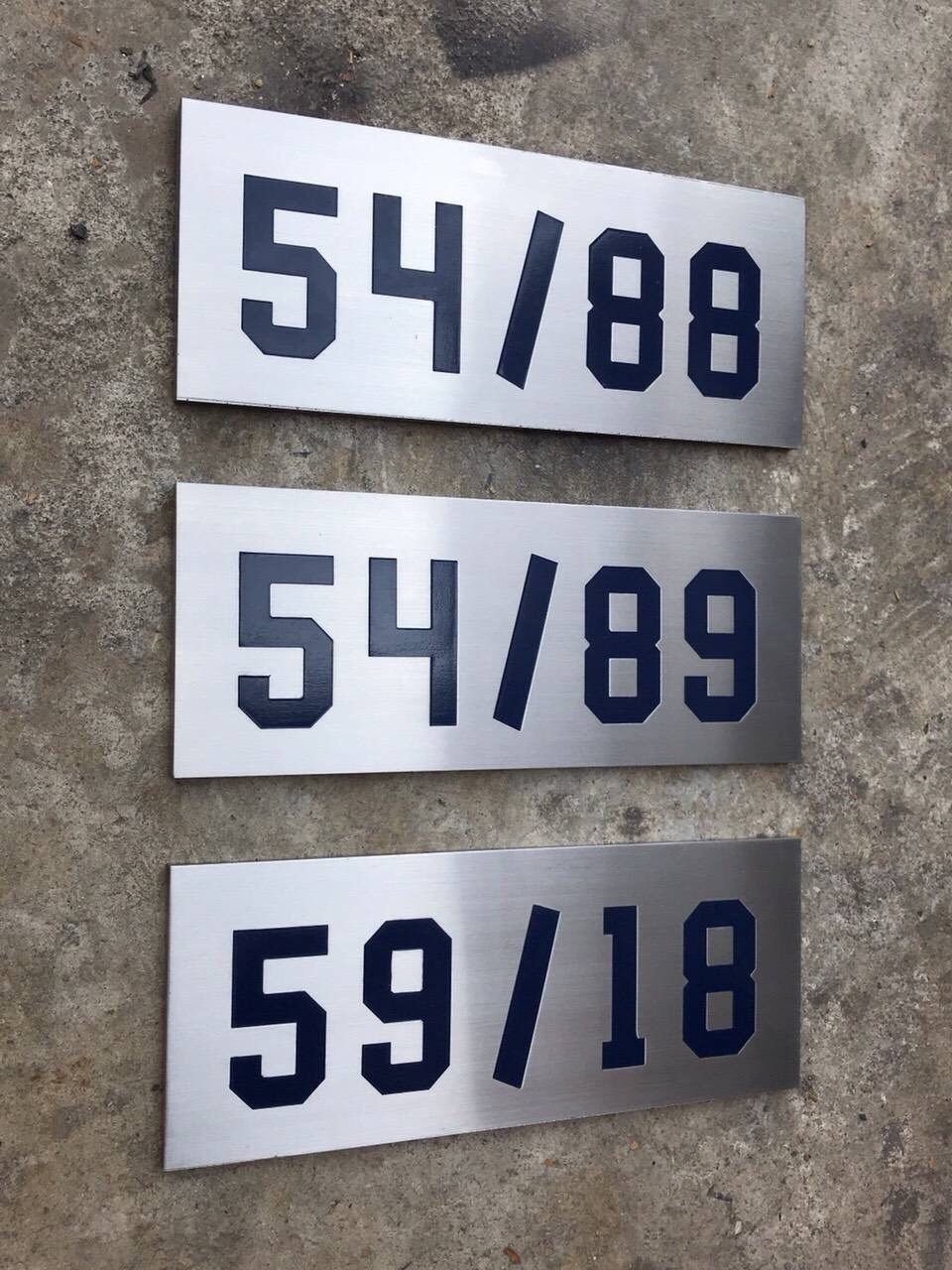 ป้ายเลขที่บ้าน แผ่นเรียบกัดกรด