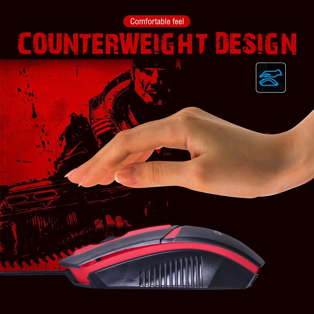 OP-165 OKER MOUSE USB LED MO-OK-OU-165BK