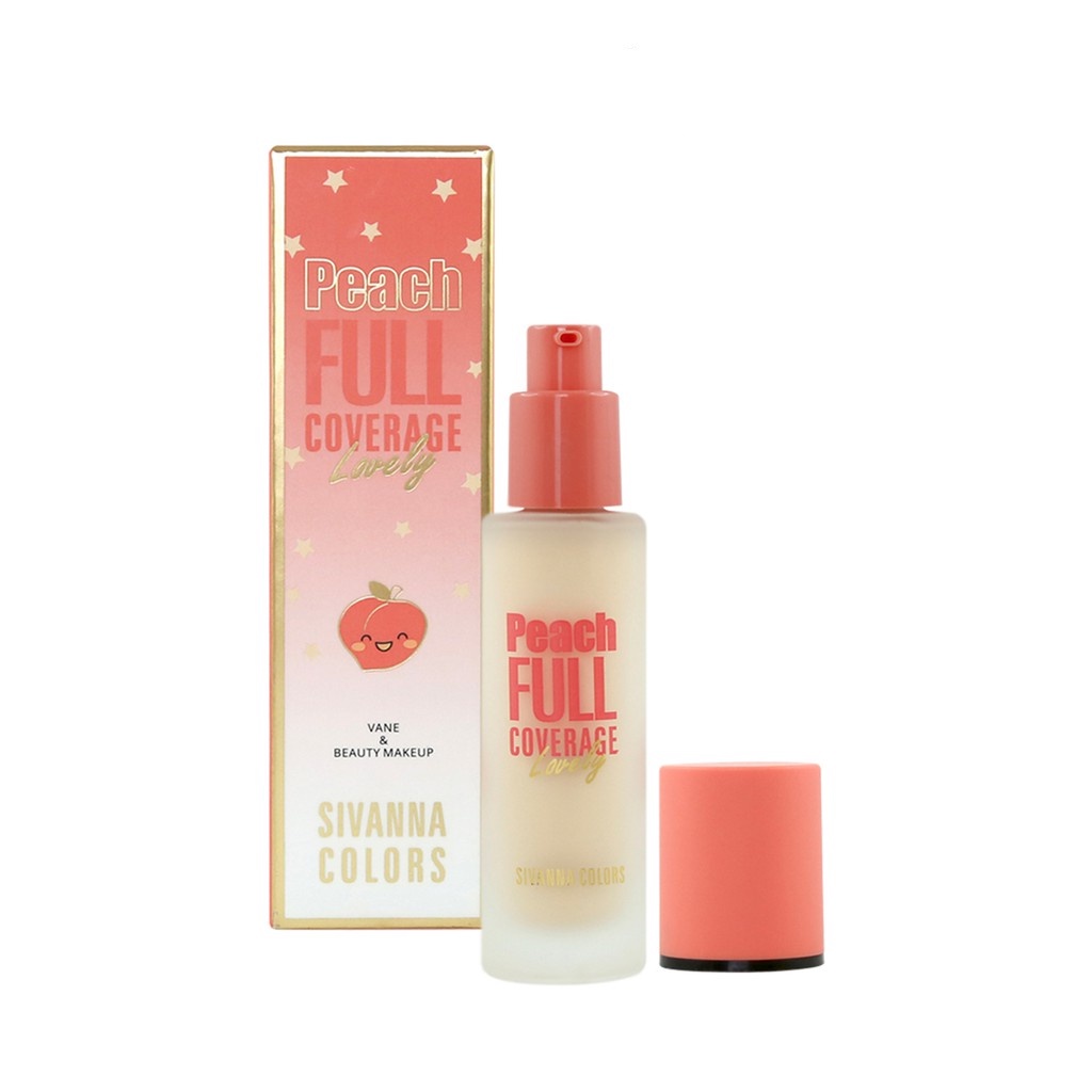 Sivanna Colors Peach Full Coverrage Foundation HF5044 ซีเวียน่า รองพื้นพีช