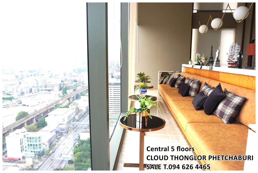 SALE CLOUD THONGLOR PHETCHABURI Cloud ทองหล่อ-เพชรบุรี 2 bed 53.68 ตร.ม. Built-in furniture ชั้น 17