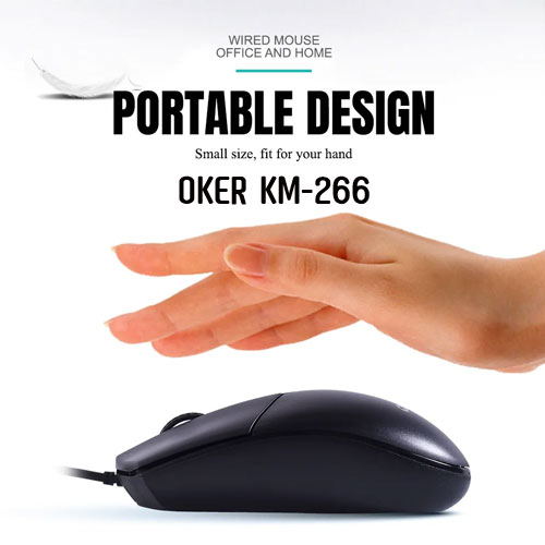 KM-266 สีดำ OKER KEYBOARD+MOUSE USB KB-KM-OK-266BK