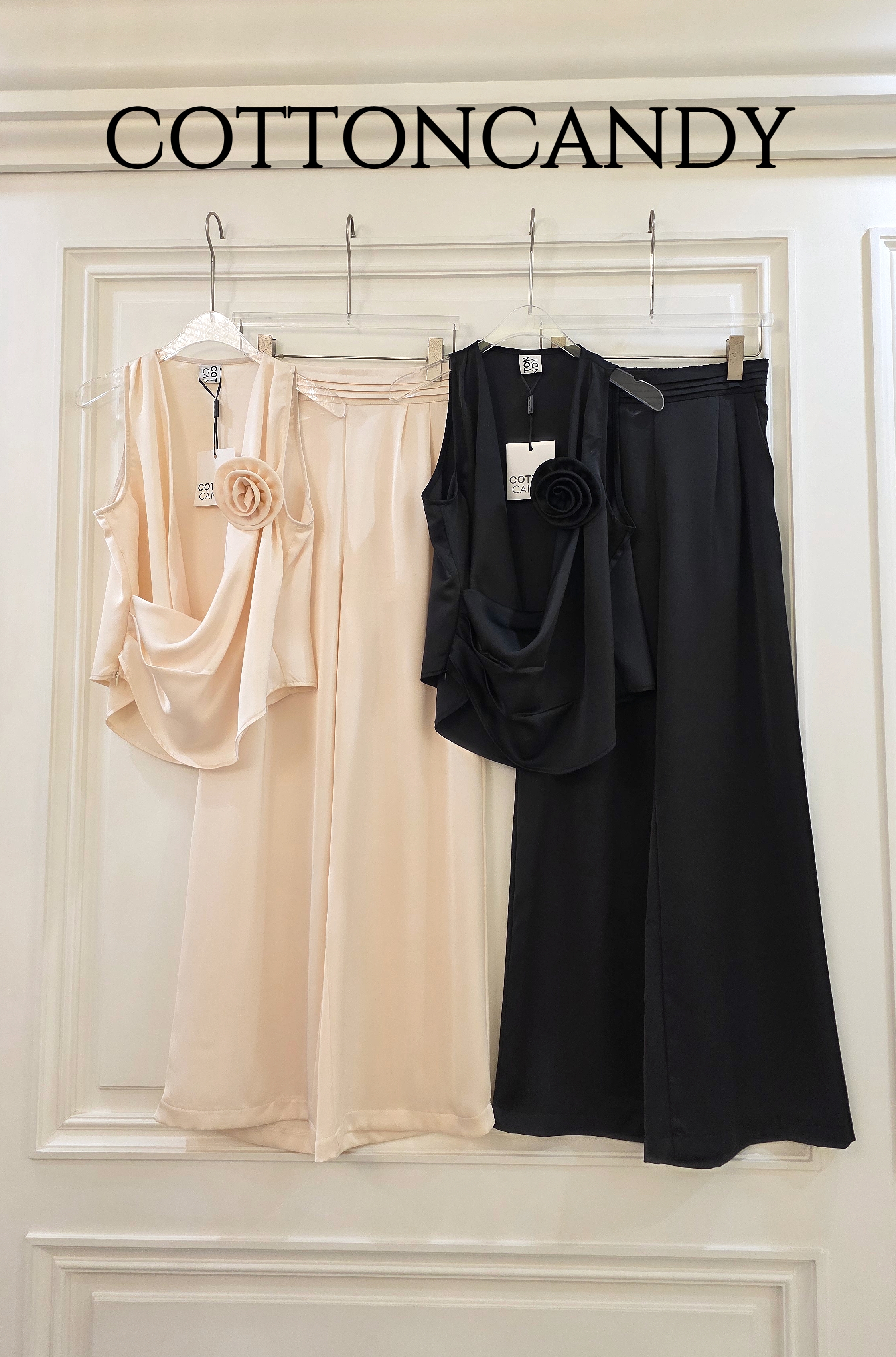 กางเกงขายาวดีเทลตีเกร็ดเอวงานสวยดูแพงมากๆ โทนสีวยละมุนสุดๆ บอกเลยสวยจึ้งมากกกก