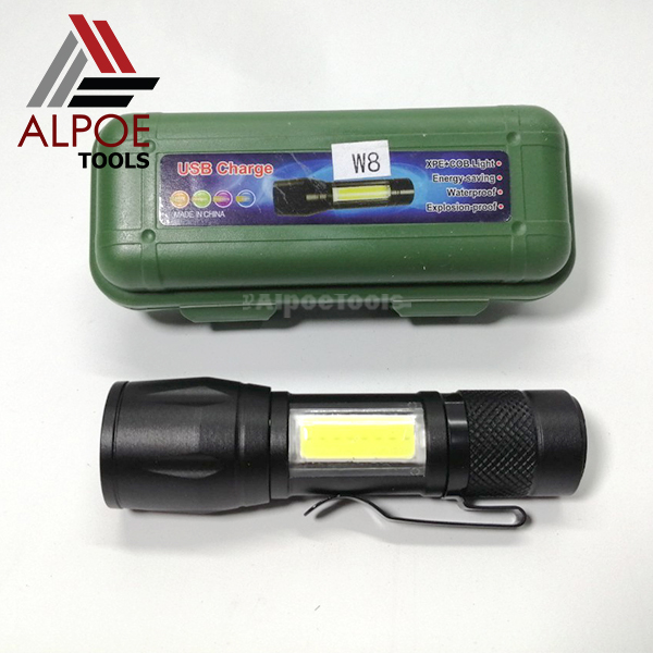 ไฟฉายชาร์จ สาย USB ขนาดเล็ก มีไฟข้าง