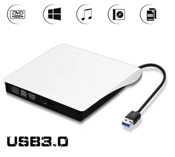 EXTERNAL DVD-RW DRIVE USB3.0 สีขาว EX-DD-GO-EX002