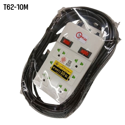 G-PLUG T62 ปลั๊กไฟ 6 เต้า 2 สวิทย์ SKU-01959