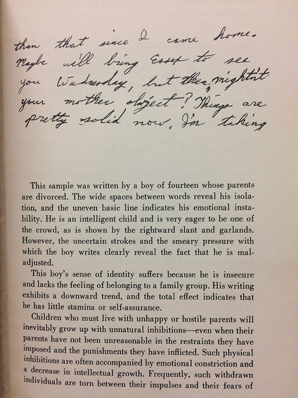 Guide to the Disturbed Personality Through Handwriting