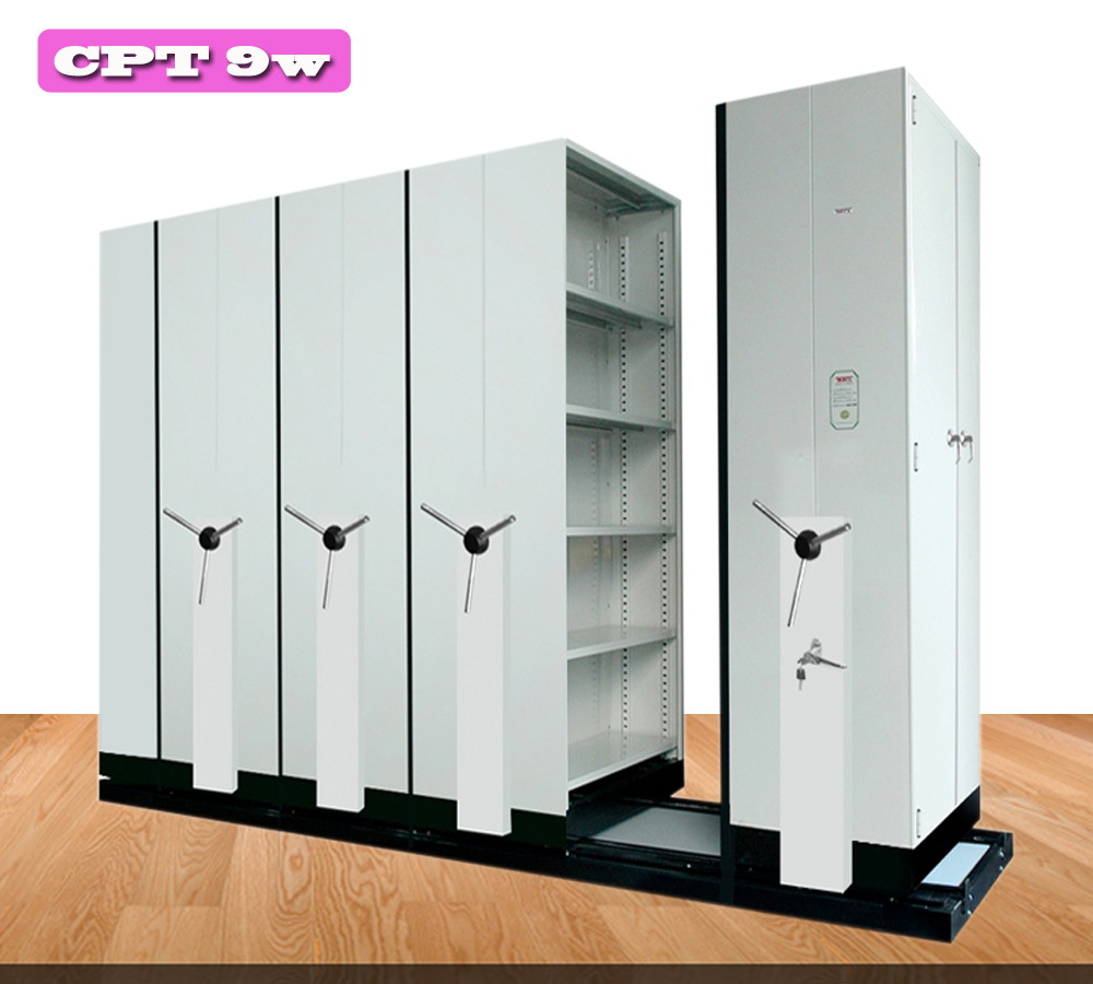 ตู้รางเลื่อน CPT 9W แบบมือพวงมาลัย 9 ตู้