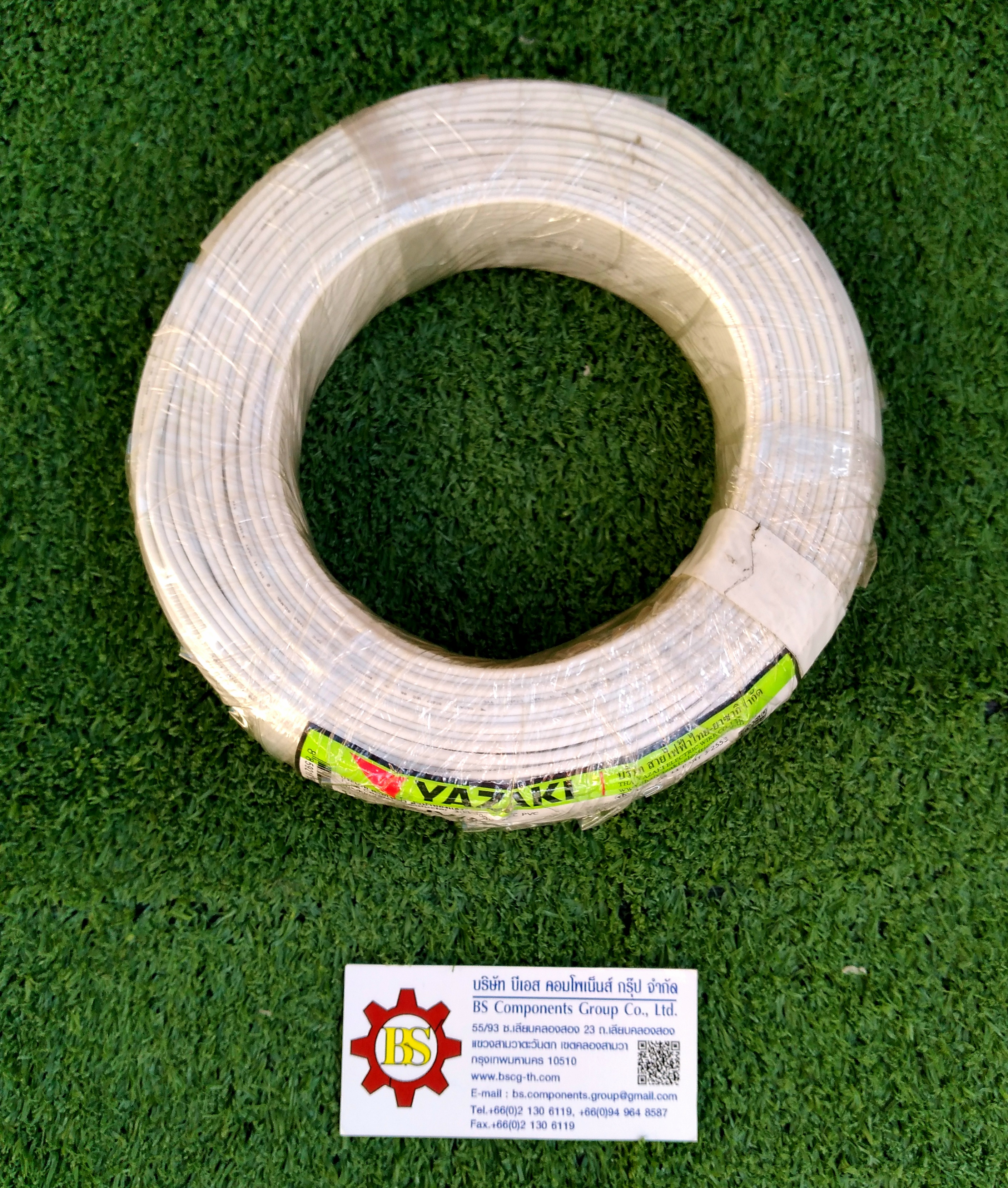 YAZAKI : สาย IEC06 IV(f) 1x0.5 sqmm. สีขาว