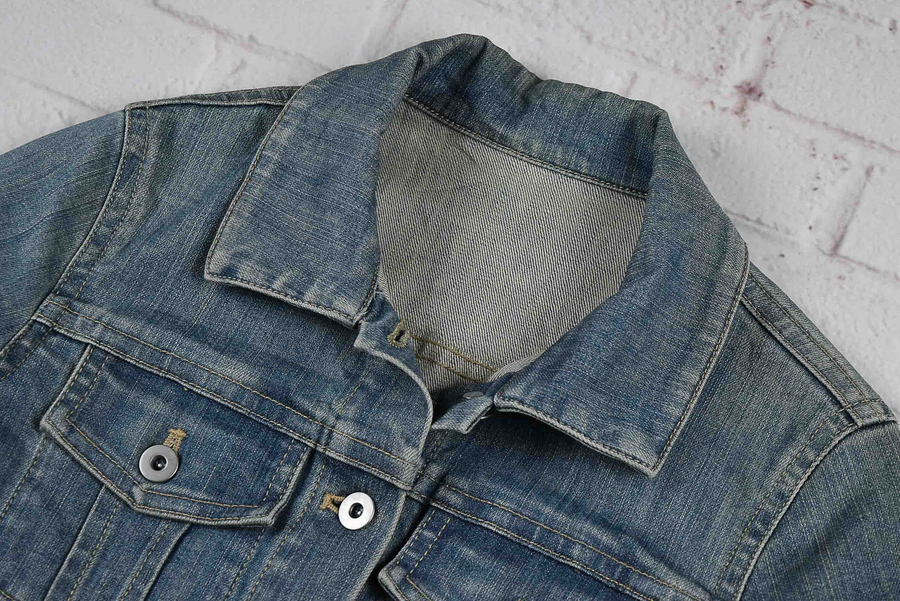 "เสื้อเด็ก" JEANS อกจริง 31 ไซส์ 130 เสื้อแจ็คเก็ตยีนส์ แขนยาว เด็กหญิงชาย สีฟอก ผ้ายืด เนื้อผ้านุ่มใส่สบาย ใส่คลุมกันแดด