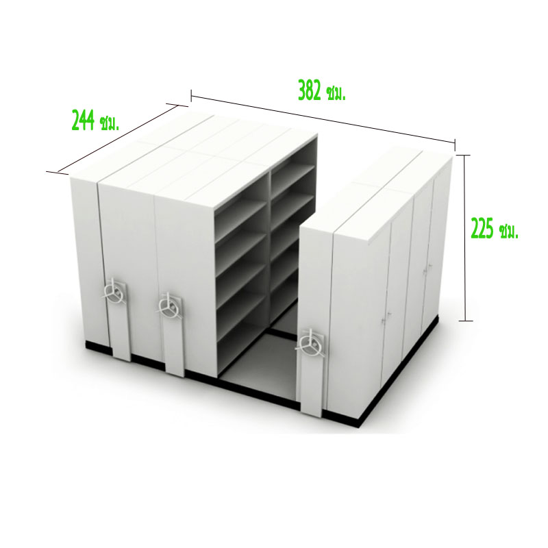 ตู้รางเลื่อนแบบพวงมาลัย 14 ตู้ รุ่น CPT-207